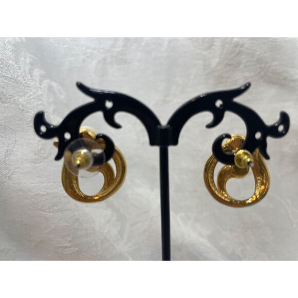 Vintage Avon Goldtone Faux Pearl 1” Swirl - Picture 4 of 5